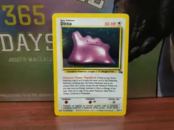 Ditto 3/62 Fossil Unlimited Holo Rare Pokemon Card - Image 1
