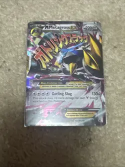 Pokemon M Metagross EX Promo Full Art Holo XY35 Mega 220 HP Gatling Slug Card - Image 3