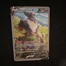 Honchkrow V Full Art 162/172 Brilliant Stars Pokemon Card Near Mint - Image 1