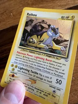 Original Pokemon Raikou Holo Card - Rare - Ken Sugimori Edition - 13/64 - Image 3