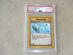 1999 POKEMON FOSSIL ENERGY SEARCH 1ST EDITION TRAINER CARD #59 POKEMON PSA 10 - Image 1