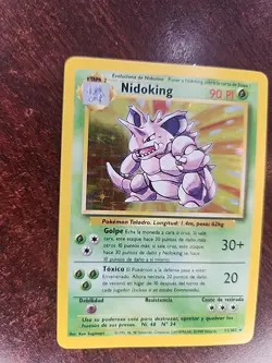 Nidoking Non English Base Set Holo Pokemon Card WOTC NM - Image 2