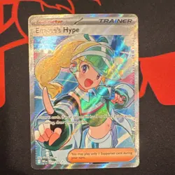 Pokemon Emcee's Hype Ultra Rare Full Art Holo Trainer Sv10 220/182 Card - Image 1