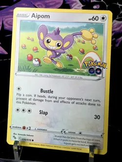 Aipom 056/078 Pokemon GO Stamped TCG Common Non Holo Card - Image 1