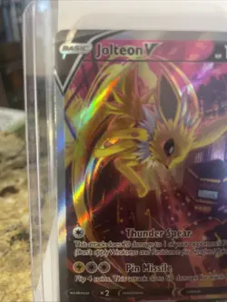 Pokemon TCG Jolteon v SWSH183 Black Star Promo Holo Full Art Card - Image 2
