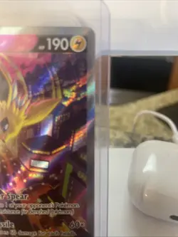 Pokemon TCG Jolteon v SWSH183 Black Star Promo Holo Full Art Card - Image 3