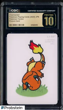 2025 Pokemon JPN Playing Cards Picture Card Taruka Charmander CGC 10 PRISTINE - Image 1
