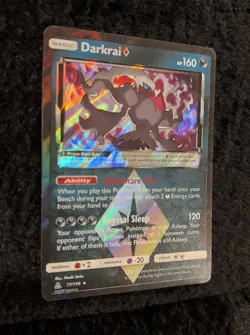 Darkrai Prism Star Ultra Prism Card 77/156 Pokemon 2018 TCG - Image 2