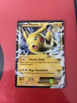 Pokemon Pikachu EX XY174 Black Star Promo 2016 Holo Card TCG Near Mint - Image 1