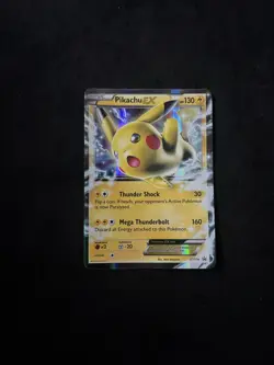 Pokemon Pikachu EX XY174 Black Star Promo 2016 Holo Card TCG Near Mint - Image 1