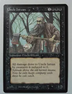 Uncle Istvan *Uncommon* Magic MtG x1 The Dark SP - Image 1