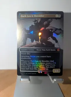 Dark Leo & Shredder (Borderless) Foil - MTG - TMNT - NM - Image 1