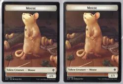 2x Mouse Token - Throne of Eldraine - Near Mint - Image 1