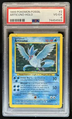 1999 Pokemon Fossil Articuno Holo #2/62 PSA 4 VG-EX - Image 1