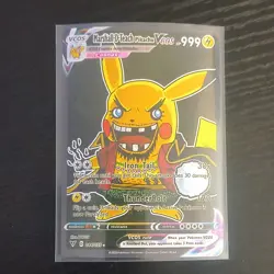 Pokemon Marshal! D-Teach Pikachu Cosmax 041/055 VCOS Alt Art Holo FANART - Image 1