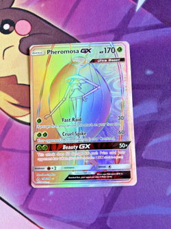 Pheromosa GX - 158/156 [Ultra Prism] Pokemon TCG - RAINBOW SECRET RARE - NM - Image 1