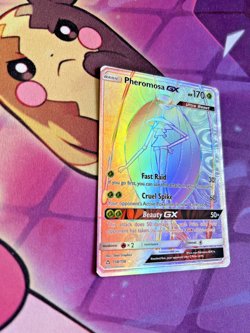 Pheromosa GX - 158/156 [Ultra Prism] Pokemon TCG - RAINBOW SECRET RARE - NM - Image 2