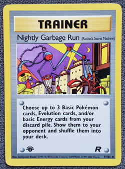 1st Edition Nightly Garbage Run - Team Rocket - #77/82 - Vintage Pokemon Card - Image 1