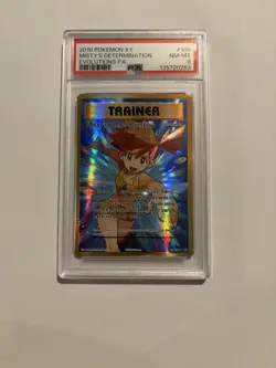 2016 Pokemon Evolutions #108 Misty’s Determination Full Art PSA 8 NM-MT - Image 1