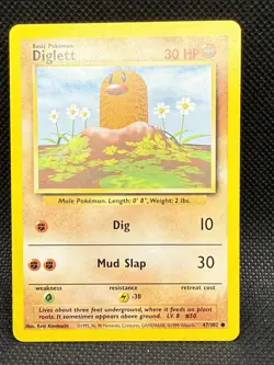 Pokemon TCG Diglett Base Set 47/102 M/NM - Image 1