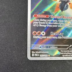 Pokemon Iron Moth 187/182 SV04: Paradox Rift Full Art Holo Illustration Rare - Image 4