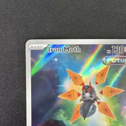 Pokemon Iron Moth 187/182 SV04: Paradox Rift Full Art Holo Illustration Rare - Image 5