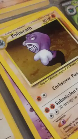 Pokemon TCG Poliwrath Holo Rare Unlimited 9/75 Neo Discovery 90 HP With Swirl!!! - Image 3