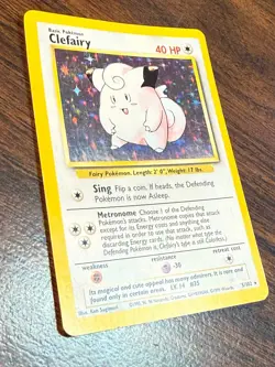 CLEFAIRY 5/102 HOLOFOIL BASE SET (BS) 1999 POKEMON LP - Image 3