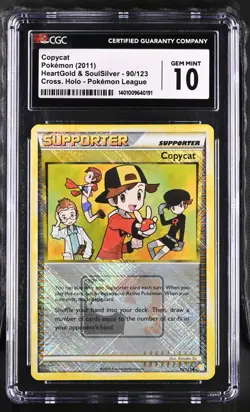 Copycat Pokemon League 2011 - 90/123 Cross Holo CGC 10 LOW POP - ONLY 95 - Image 1
