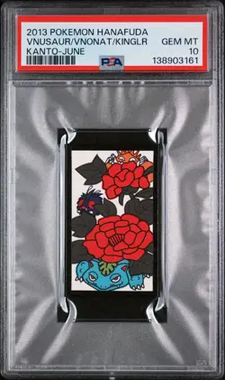 2013 POKEMON HANAFUDA KANTO JUNE KINGLER/VENONAT/VENUSAUR PSA 10 - Image 1