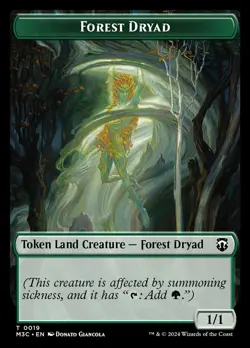 Forest Dryad - Vivien Reid Emblem 0019 - 0028 Double Sided Token MH3 MTG NM - Image 1