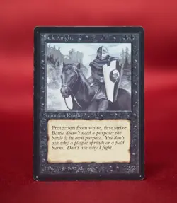 Beta Black Knight Magic The Gathering MTG 1993 - MP - Image 1