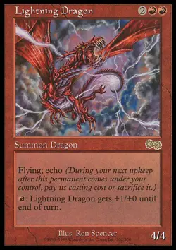 Lightning Dragon x1 1x Urza's Saga NM MTG - Image 1