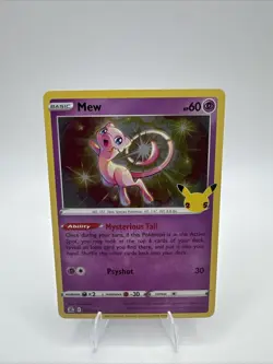 Pokemon TCG Mew 011/025 Holo Rare 2021 Celebrations Base Set NM Condition - Image 1