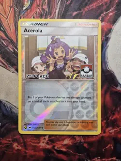 Acerola 2nd Place 112a/147 League Promo Pokemon TCG Burning Shadows NM/LP - Image 1