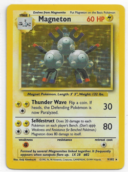 Pokemon Original 1999 TCG Holo Foil Magneton # 9/102 NM-MT Never Played With - Image 1