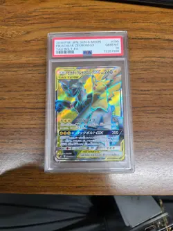 2018 POKEMON JPN SUN & MOON TAG BOLT #100 FULL ART/PIKACHU & ZEKROM GX PSA 10 - Image 2