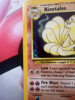 Pokemon TCG Ninetales Base Set 2 13/130 Holo Unlimited Holo Rare Swirl NM - Image 3
