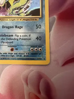 Pokemon TCG Gyarados Base Set 6/102 Holo Unlimited Holo Rare LP - Image 2