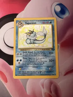 Vaporeon 12/64 Jungle Holo Base Set Pokemon TCG (MP) Unlimited - Image 1