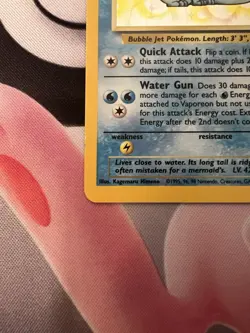 Vaporeon 12/64 Jungle Holo Base Set Pokemon TCG (MP) Unlimited - Image 3