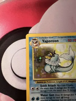 Vaporeon 12/64 Jungle Holo Base Set Pokemon TCG (MP) Unlimited - Image 4
