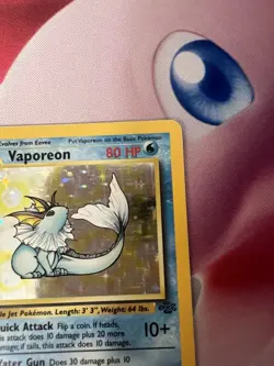 Vaporeon 12/64 Jungle Holo Base Set Pokemon TCG (MP) Unlimited - Image 5