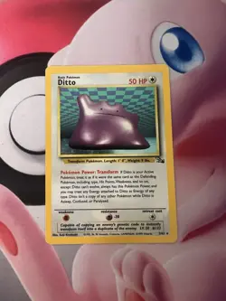 Ditto 3/62 Holo Rare - 1999 Pokemon WOTC Fossil - Unlimited Holo Rare Near Mint! - Image 1