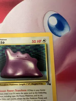 Ditto 3/62 Holo Rare - 1999 Pokemon WOTC Fossil - Unlimited Holo Rare Near Mint! - Image 5