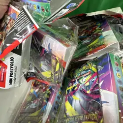 Pokemon Mega Evolution Booster Packs with Mini Portfolio Complete Box Of 12 - Image 4
