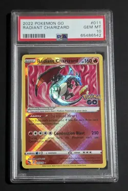 🔥🔥 2022 POKEMON GO RADIANT CHARIZARD #11 HOLO GEM MINT PSA 10 🔥🔥 - Image 1