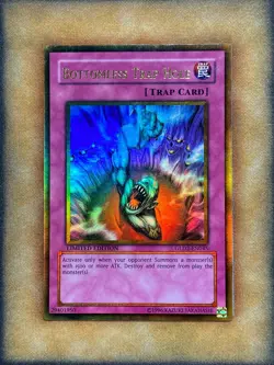 Yugioh Bottomless Trap Hole GLD2-EN045 Gold Rare Limited Edition LP - Image 1