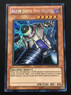 Yugioh! - Ally of Justice Omni-Weapon - HA03-EN050 - Secret Rare - 1st Ed - M/NM - Image 1