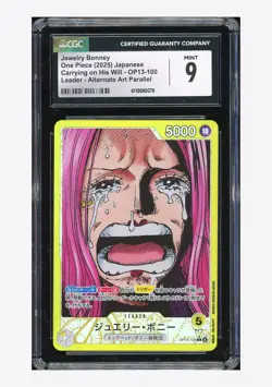One Piece CGC 9 Jewelry Bonney L Alternate Art 2025 OP13-100 OP13 Japanese - Image 1